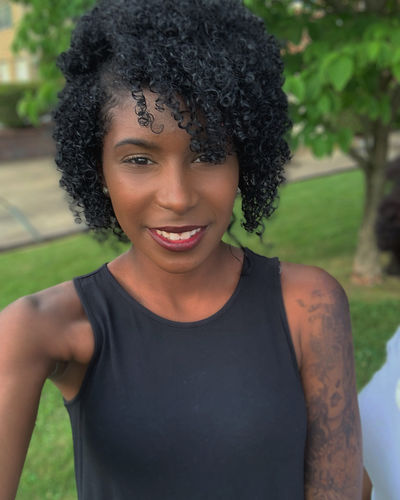 Customer photo review of Curly Hair Wash and Go System with Organic Castor Oil for Strengthening Hair with  Vanilla Berry Fragrance (Step 1 - 4)