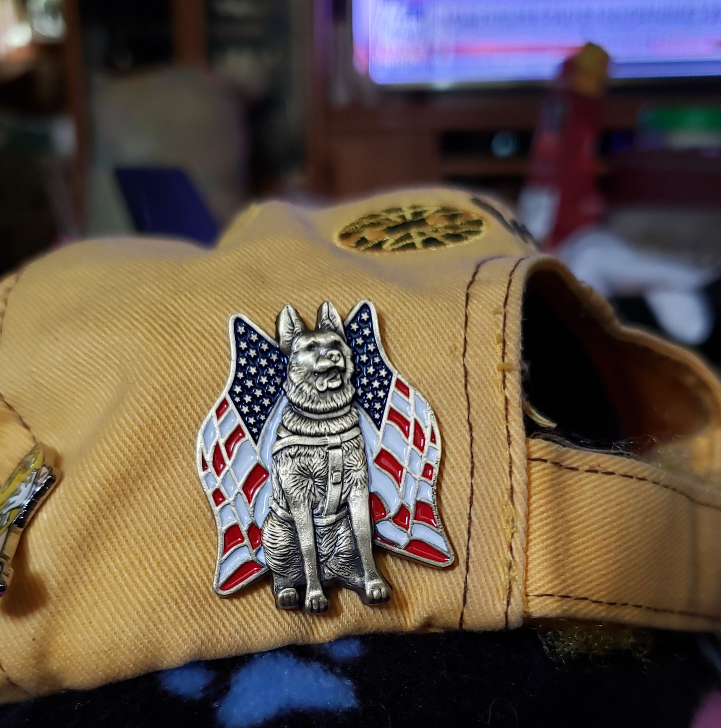 Customer photo review of K-9 Veteran Pin