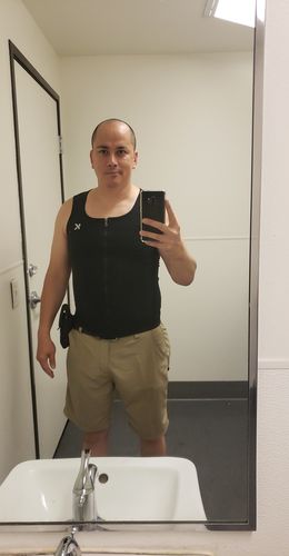 Customer photo review of Men's Zipper Heat Trapping Sweat Vest