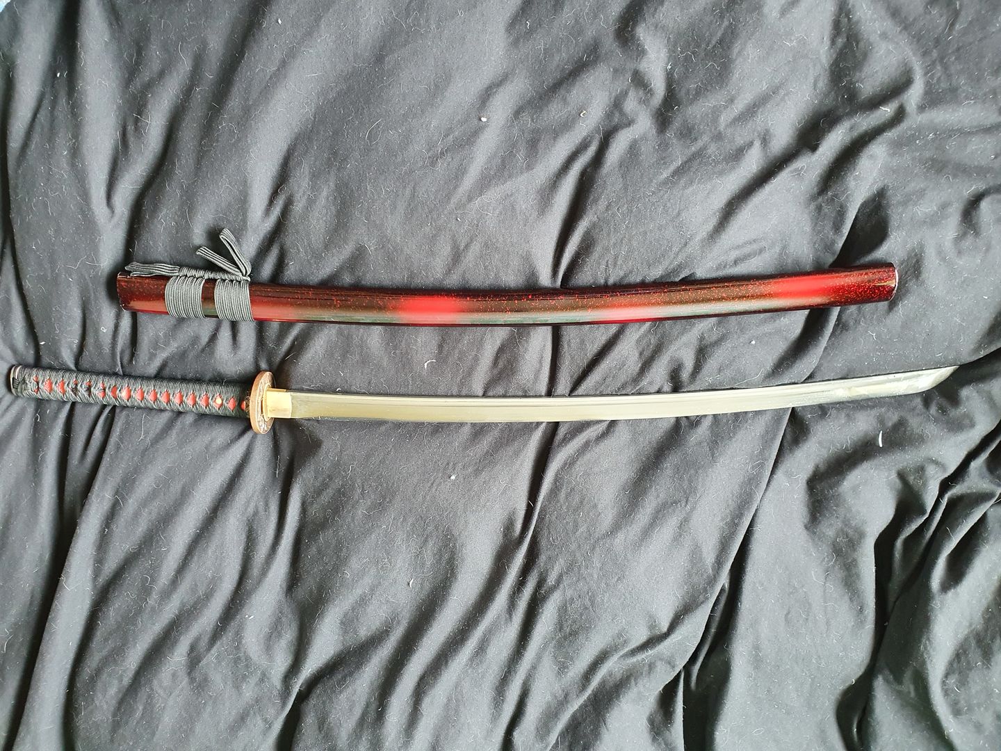 Customer photo review of 31" Authentic Japanese Samurai Practise Sword Wakizashil Full Tang Blade