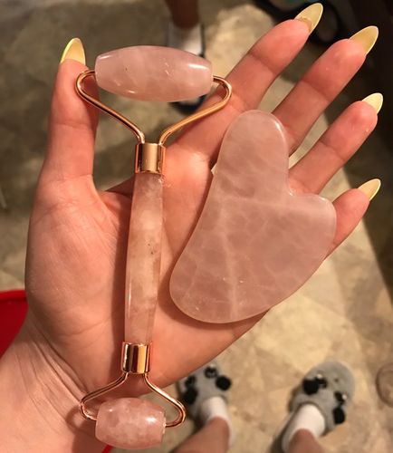 Customer photo review of Jade Face Roller - Smoother Skin Today