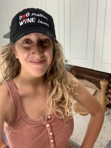 Customer photo review of Dog Mother Wine Lover Distressed Classic Hat
