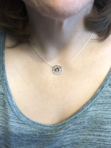 Customer photo review of Fun Wheel Necklace - Silver