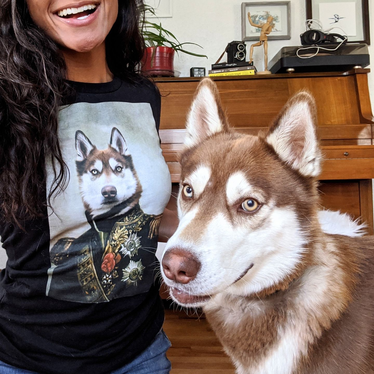 Customer photo review of Custom Pet Art Ladies Crew
