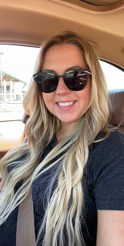 Customer photo review of Hair Weft 100% Remy Human Hair Sew In Hair Bundles Balayage Color 8/60