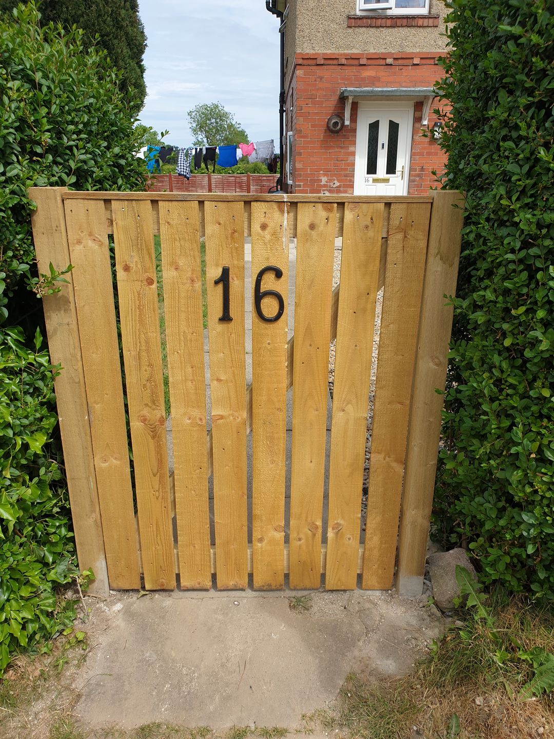 Customer photo review of 6" Cast Iron House Numbers · Black  ·