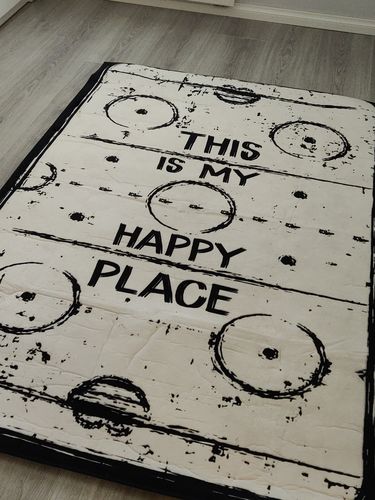 Customer photo review of HOCKEY RUG - THIS IS MY HAPPY PLACE