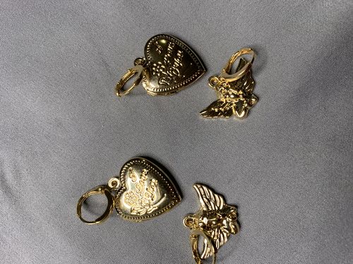 Customer photo review of Retro Cherub & Heart Earrings 4 Pcs Set