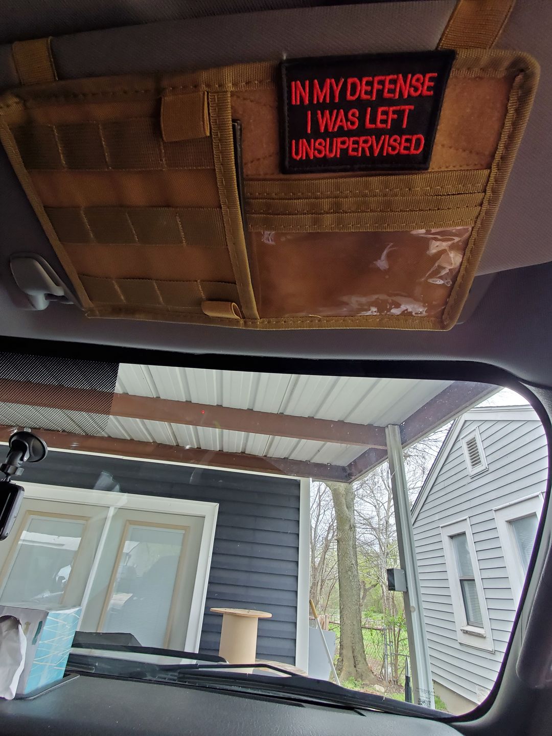 Customer photo review of Tactical MOLLE Car Seat Organizer v2