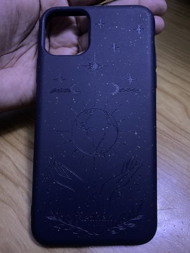 Customer photo review of Eco Friendly iPhone 11 Pro Max Phone Case - Our Planet in Charcoal Black