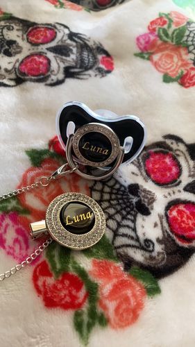 Customer photo review of Custom options for Luxury Pacifier™