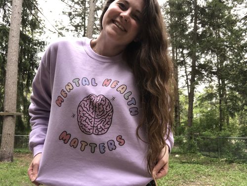 Customer photo review of Mental Health Matters (Brain) -- Sweatshirt