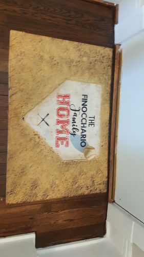 Customer photo review of Personalized Home Plate Welcome Mat