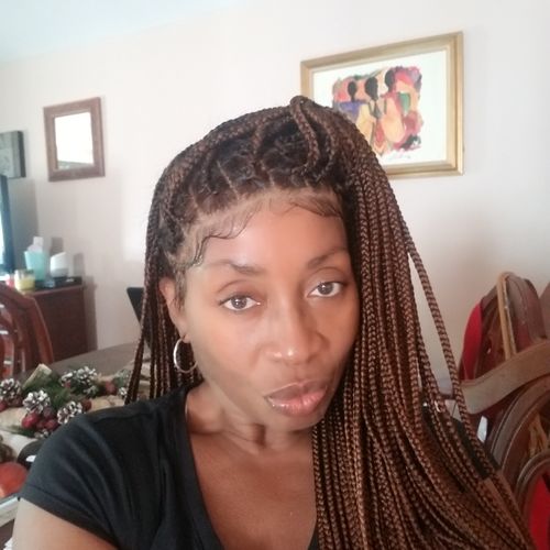 Customer photo review of SHADE KNOTLESS (FULL LACE WITH BROWN ROOT)