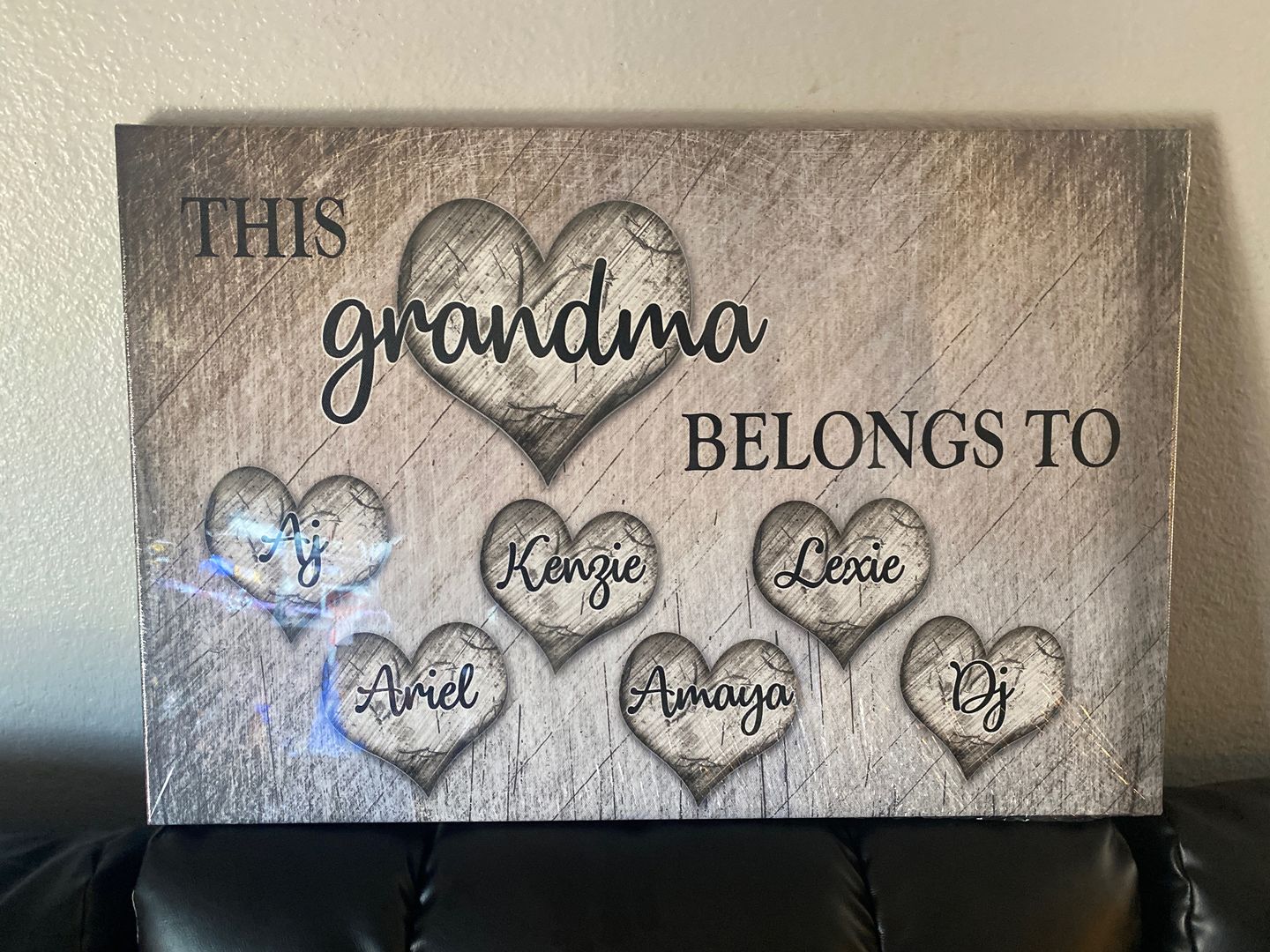 Customer photo review of Personalized "This Grandma Belongs To" Premium Canvas