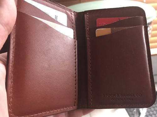 Customer photo review of No.52 | 'Chestnut' Vertical Leather Wallet