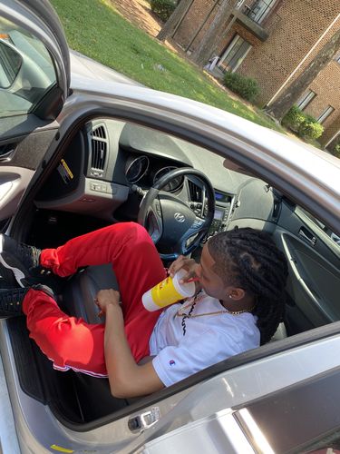 Customer photo review of Premium Triple Stripe Track Pants Red - White (ZCM4841)