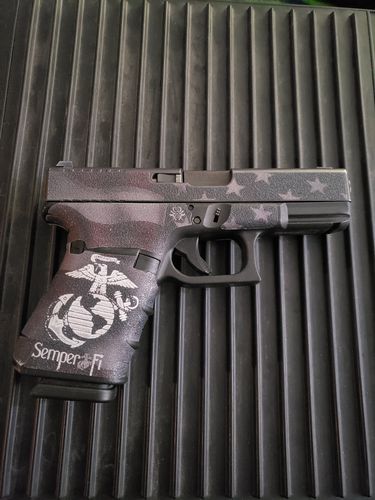 Customer photo review of Glock 23 Gen 4 Grip-Tape Grips - Semper Fi