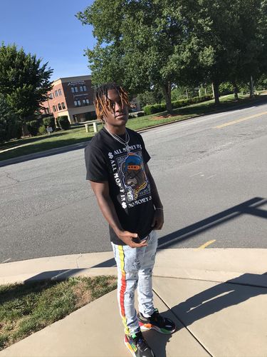 Customer photo review of Side Stripe Track Denim Snow Wash - Yellow - Orange (DZM4678D)