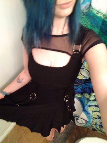 Customer photo review of Goth Open Chest Sexy Dress