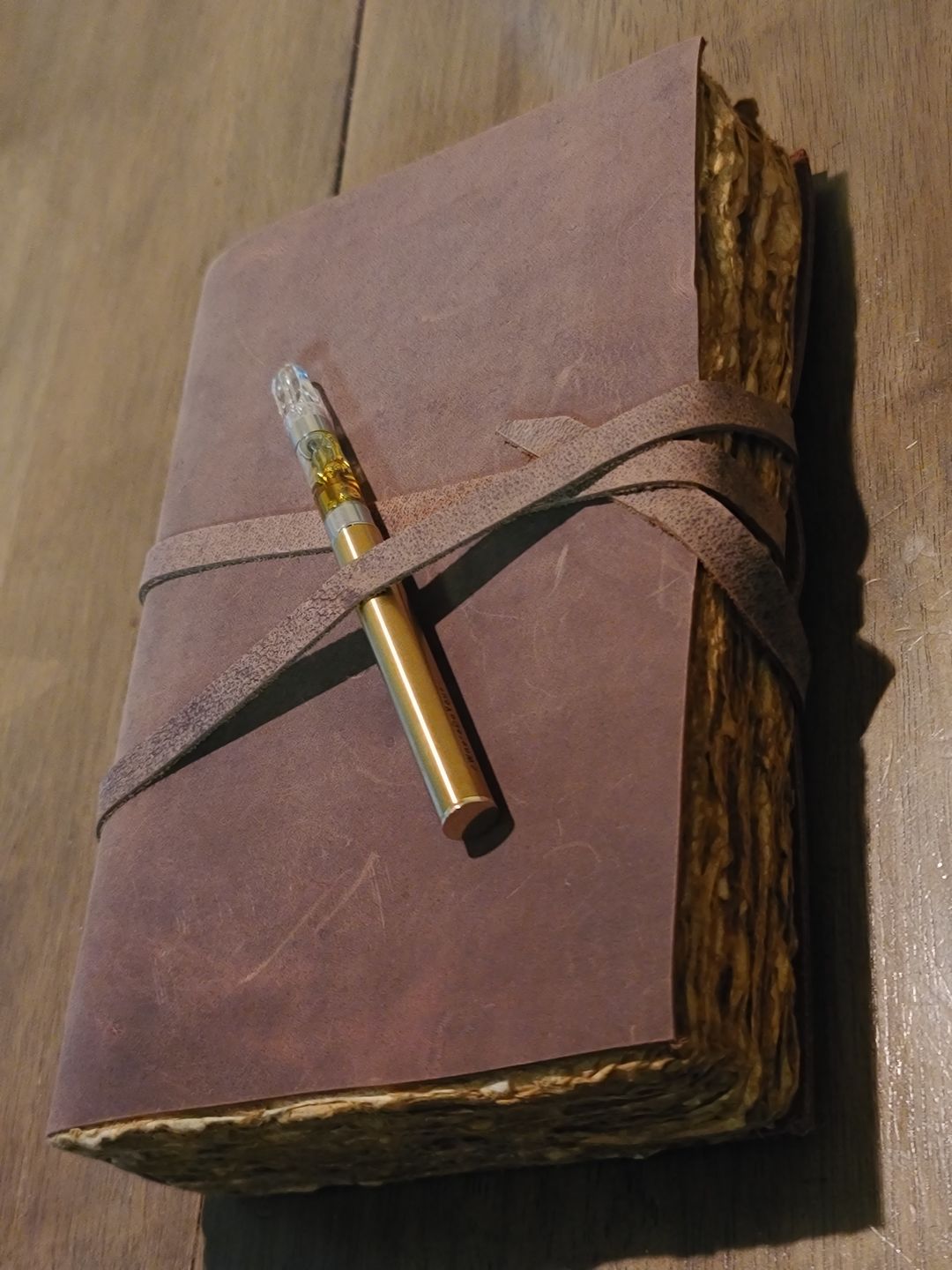 Customer photo review of Vintage Leather Journal – Deckle Edge Paper