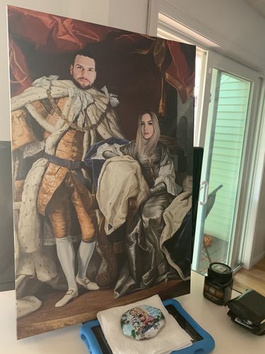 Customer photo review of The Royal Couple - Custom Canvas