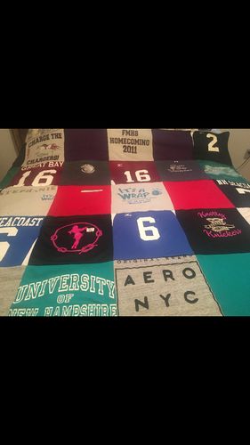 T-shirt quilt from university of new hampshire by melinda from NH