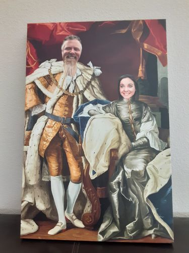 Customer photo review of The Royal Couple - Custom Canvas