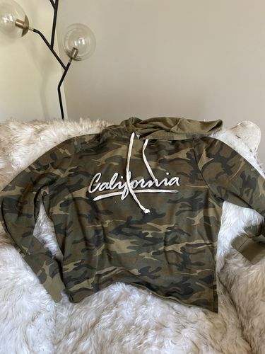 Customer photo review of California Swoosh Camo Burnout Hoodie