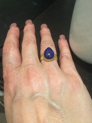 Customer photo review of LAPIS LAZULI TEAR RING