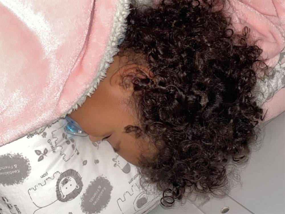 Customer photo review of Toddler Pillow with Cute Pillowcase