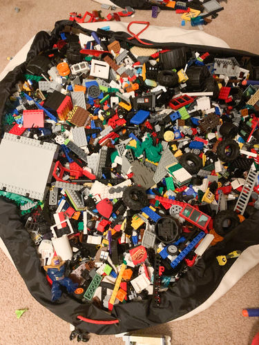 Customer photo review of Original Toy Storage Bag - Canvas + Black