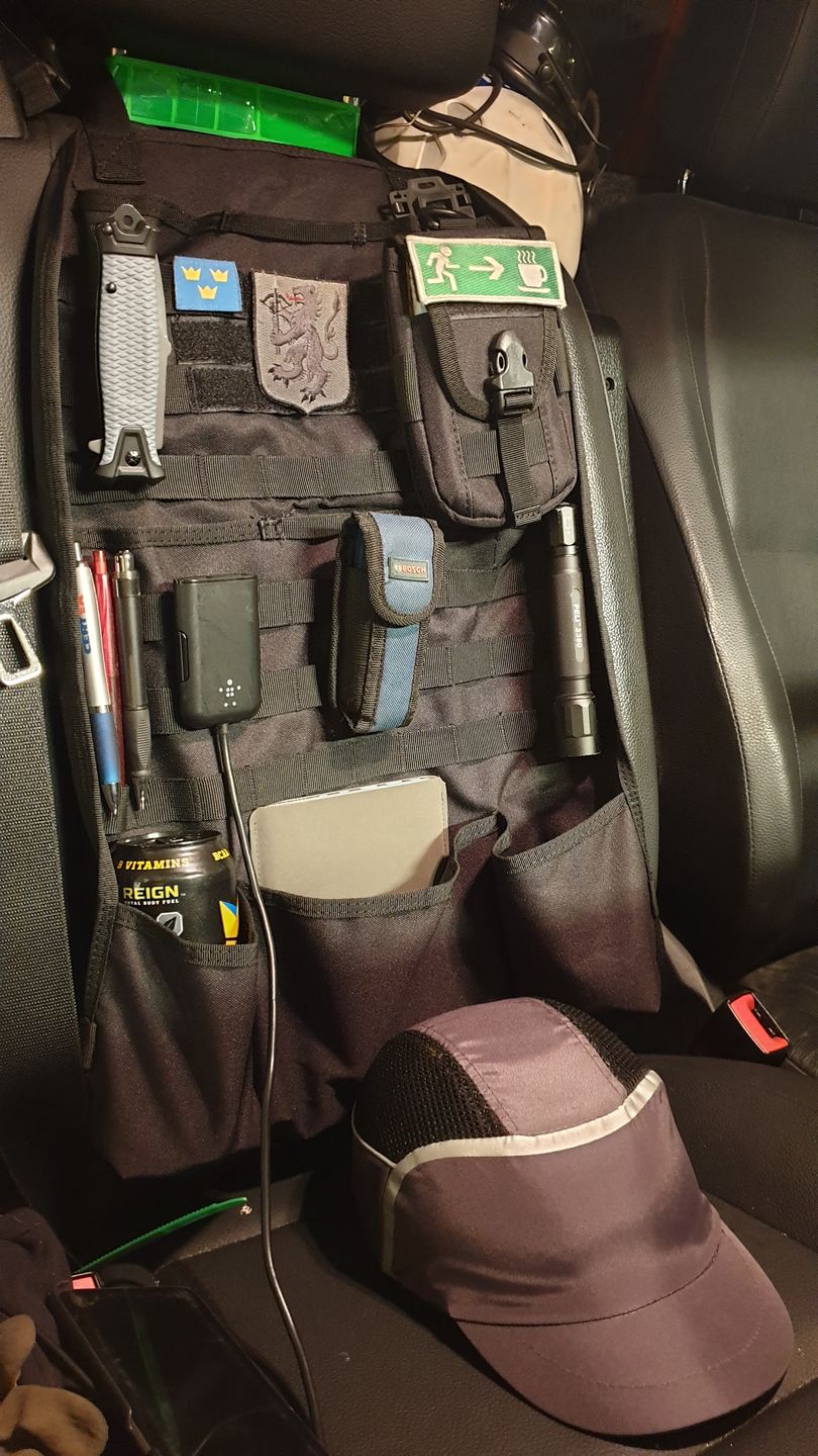 Customer photo review of Tactical MOLLE Car Seat Organizer v2