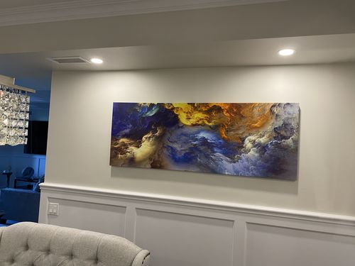 Customer photo review of 'Faith' Framed Canvas (64" x 24")