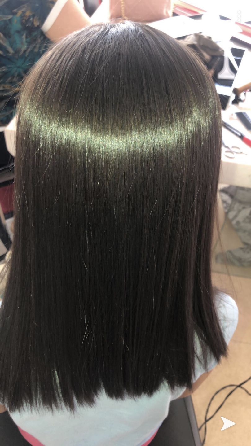 Customer photo review of Salvatore Blue Gold System Tanino Hair Restructuring Treatment Kit 2x1L