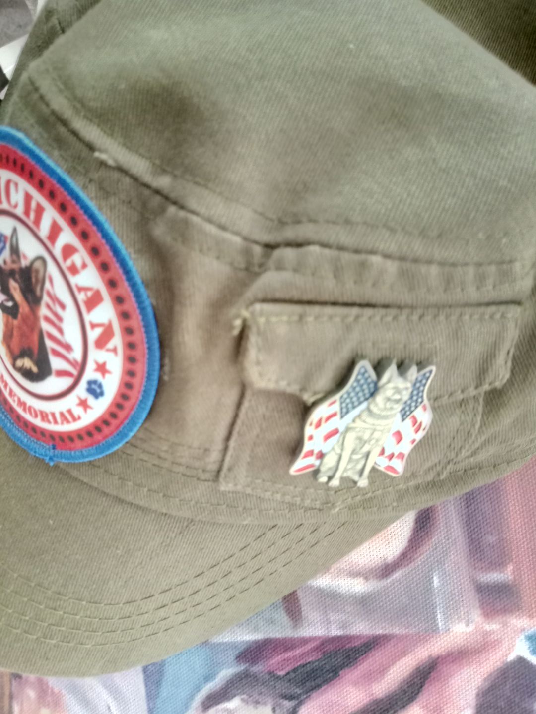Customer photo review of K-9 Veteran Pin