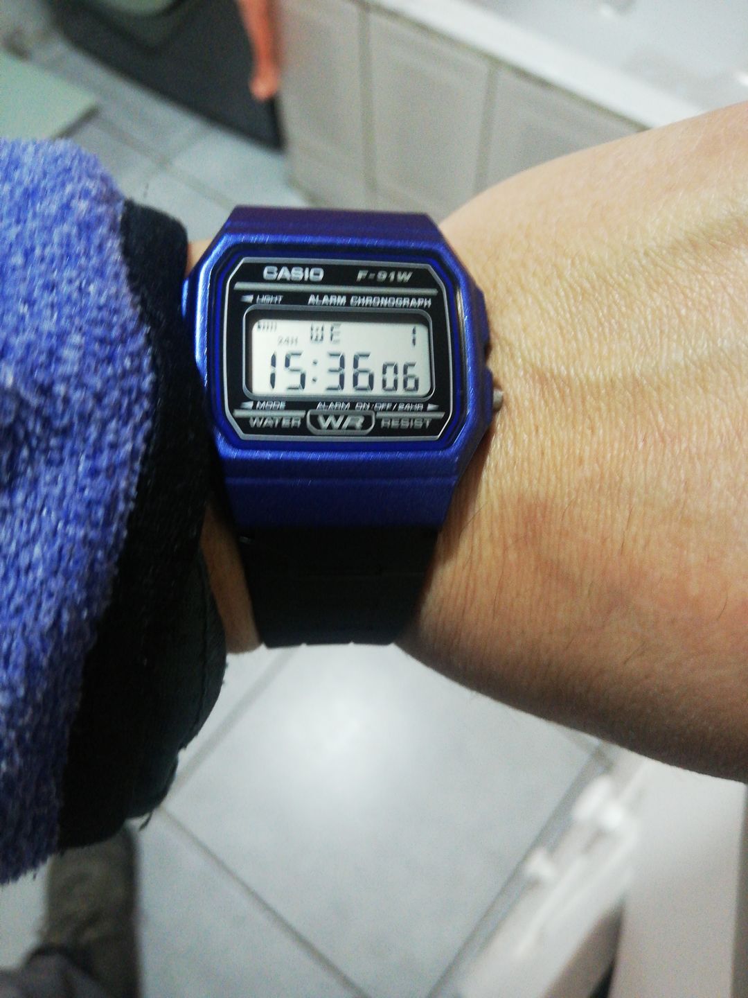Customer photo review of Reloj Casio Vintage F-91WM-2ADF Azul/Negro