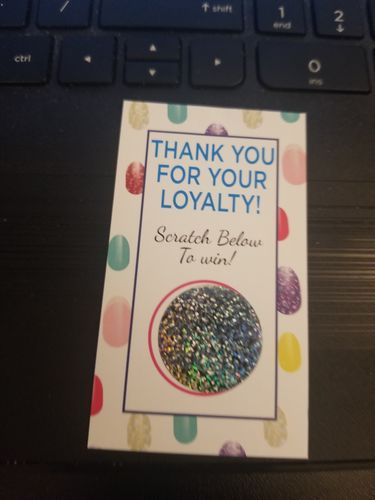 Customer photo review of Nails Scratch Off Cards