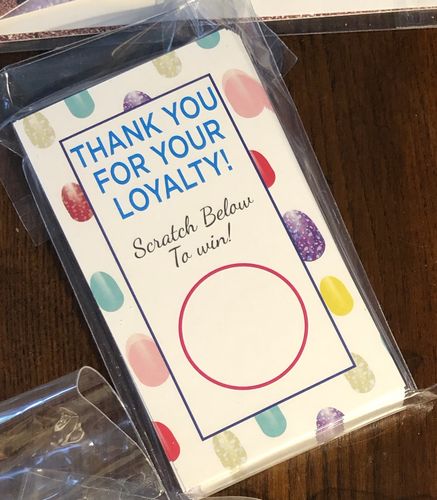 Customer photo review of Nails Scratch Off Cards