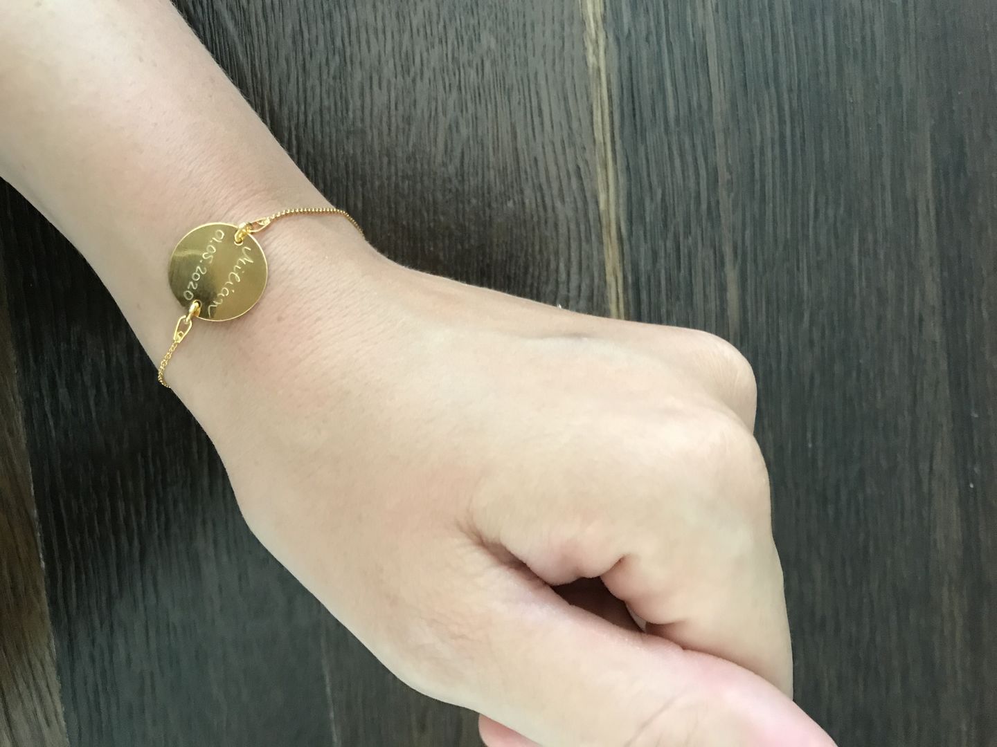 Customer photo review of Personalisiertes Armband mit Geburtsstein