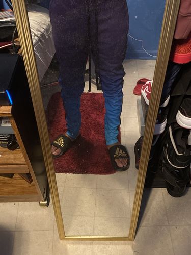 Customer photo review of Dip Dye Track Pants Purple (1A1-403)