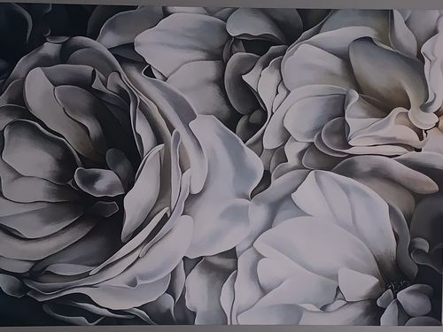 Customer photo review of 'Bloom' Framed Canvas (46.5" x 30.5")