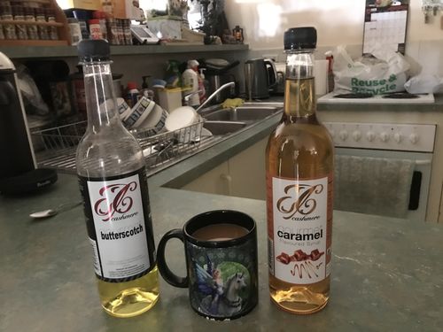 Customer photo review of Butterscotch Coffee Syrup