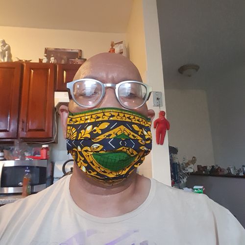 Customer photo review of PACK OF 6 ADULT REUSABLE FACE MASK