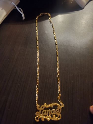 Customer photo review of Double Plated Name Necklace