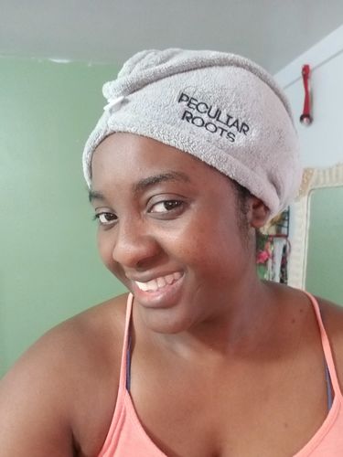 Customer photo review of Microfiber Turban Locs Towel