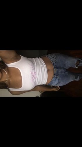 Customer photo review of TIA Pink Butterfly Tank Crop Top