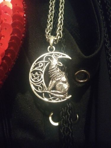 Customer photo review of Howling Wolf Necklace
