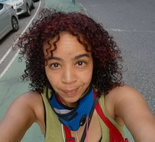 Customer photo review of Curly Hair Wash and Go System with Organic Jojoba Oil for Moisturizing Hair with Lavender Fragrance (Step 1 - 4)