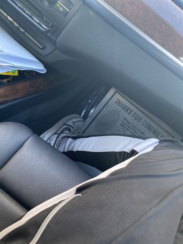 Customer photo review of Premium Side Stripe Zip Pocket Track Pants (Black - White)